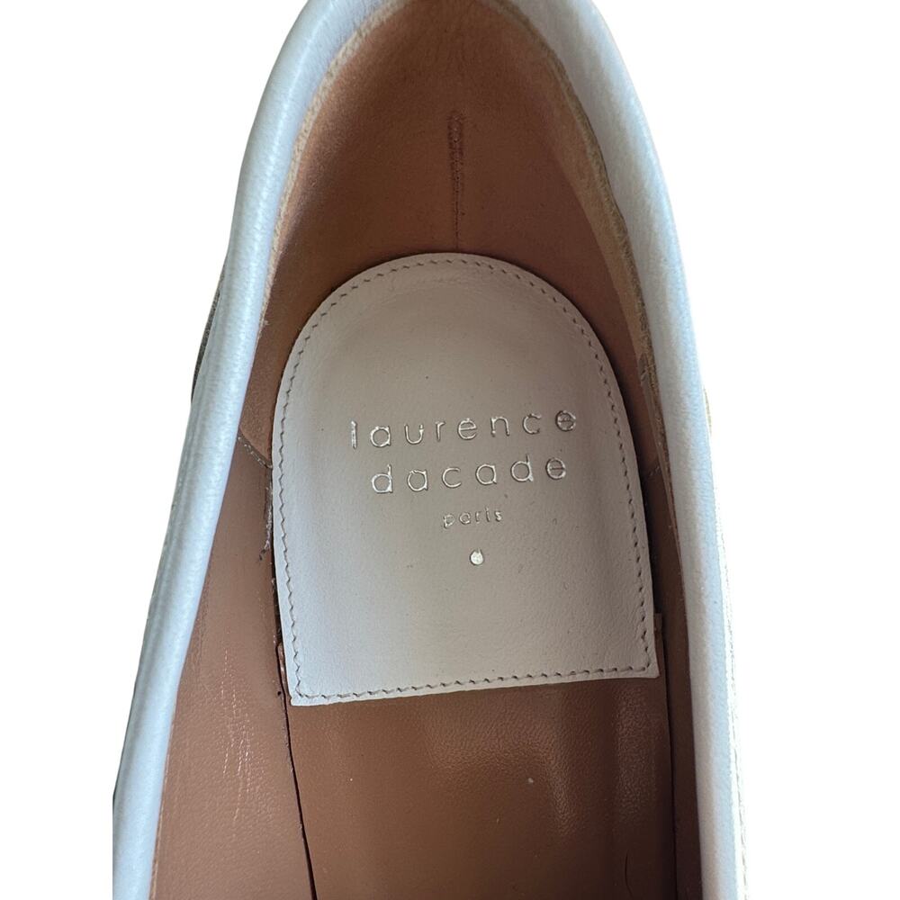 Laurence Dacade White Leather Tracy Heeled Loafers Shoes Italy - Picture 10 of 10